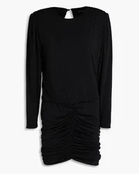 Retrofête Flynn ruched jersey mini dress - Black Black