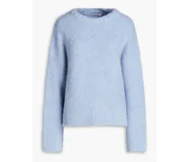 Bouclé-knit sweater - Blue