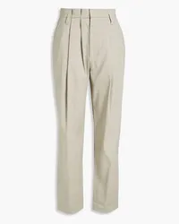 Brunello Cucinelli Linen-blend twill straight-leg pants - Neutral Neutral