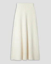 Co Cable-knit cashmere midi skirt - White White