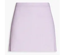 Linen-blend twill mini skirt - Purple