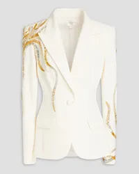 Zuhair Murad Embellished crepe blazer - White White