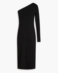 Enza Costa One-sleeve metallic jersey midi dress - Black Black