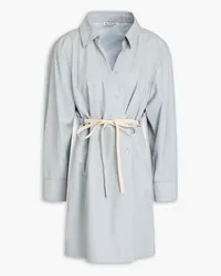 Acne Studios Leather mini shirt dress - Blue Blue