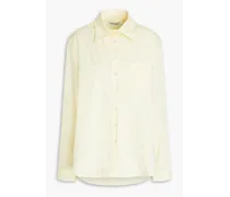 Stretch-cotton poplin shirt - Yellow