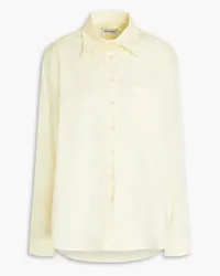 Anna Quan Stretch-cotton poplin shirt - Yellow Yellow