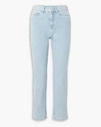 WANDLER Carnation cropped mid-rise straight-leg jeans - Blue Blue