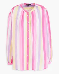 Maje Oversized striped woven shirt - Multicolor Multicolor