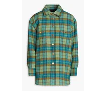 Sandro Kenneth checked wool-twill jacket - Blue Blue