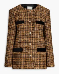 Sandro Cotton-blend bouclé-tweed jacket - Brown Brown