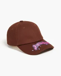 Jacquemus La Casquette embroidered cotton-canvas cap - Brown Brown