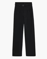 RED Valentino Belted grain de poudre straight-leg pants - Black Black