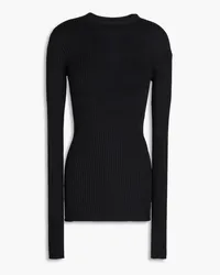 Jil Sander Ribbed wool and silk-blend sweater - Black Black