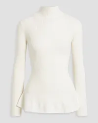 arch4 Pia ribbed cashmere turtleneck sweater - White White