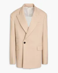 Peter Do Double-breasted cutout twill blazer - Neutral Neutral