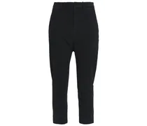 Jackson cropped stretch-cotton twill tapered pants - Black