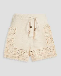 Zimmermann Crochet-knit cotton shorts - White White