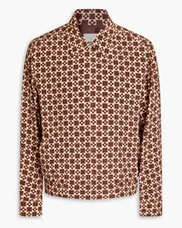 Sandro Printed satin jacket - Brown Brown