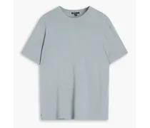 Linen-blend T-shirt - Blue