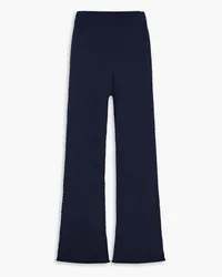 Onia Crochet-knit cotton-blend wide-leg pants - Blue Blue