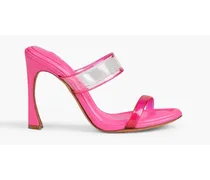 Joanna leather and PVC mules - Pink