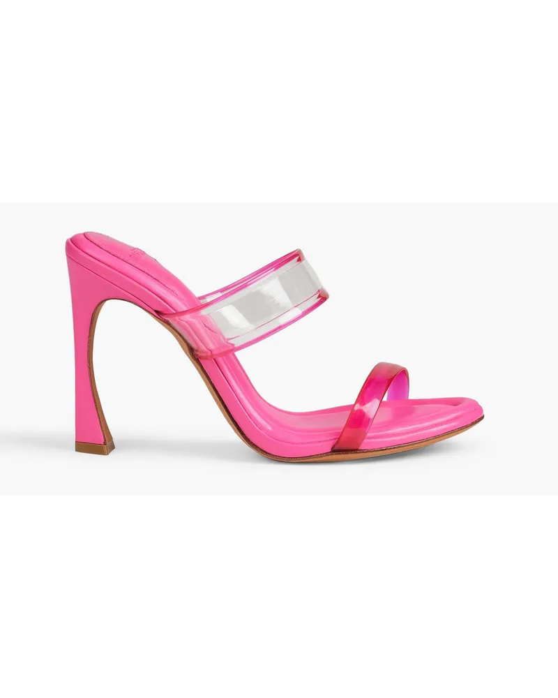 Alexandre Birman Joanna leather and PVC mules - Pink Pink