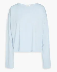 Rag & Bone Cropped Pima cotton-jersey top - Blue Blue