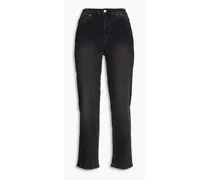 Deen cropped high-rise slim-leg jeans - Black
