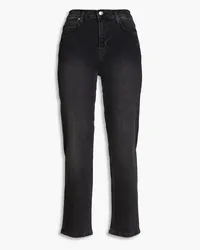 IRO Deen cropped high-rise slim-leg jeans - Black Black