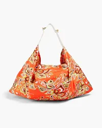 Emilio Pucci Printed satin-twill shoulder bag - Orange Orange