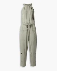 Proenza Schouler Gathered grain de poudre jumpsuit - Green Green