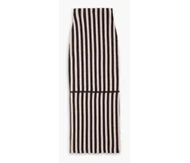 Gebia striped wool-blend maxi skirt - Black