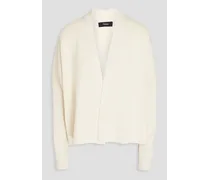 Cotton and cashmere-blend cardigan - White