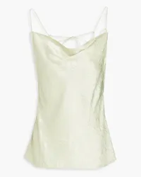 Roksanda Ilincic Nixie draped crinkled-satin camisole - Green Green