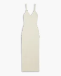 Paco Rabanne Ring-embellished knitted maxi dress - White White