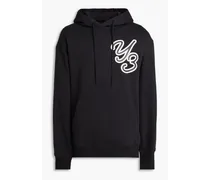 Logo-print French cotton-terry hoodie - Black