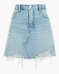 Frame Denim Le High 'N' Tight distressed denim mini skirt - Blue Blue