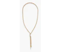 Gold-tone crystal necklace - Metallic
