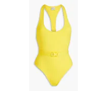 Nevis belted swimsuit - Yellow