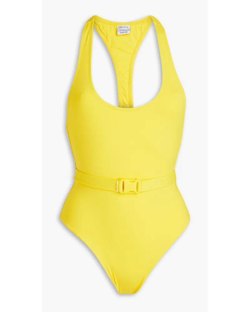 Nevis belted swimsuit - Yellow