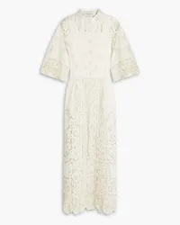 Valentino Garavani Guipure lace linen maxi dress - White White