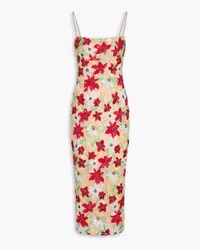 Rachel Gilbert Thea embellished tulle midi dress - Red Red