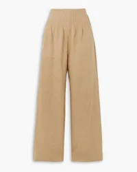 Joslin Delilah pintucked linen wide-leg pants - Neutral Neutral