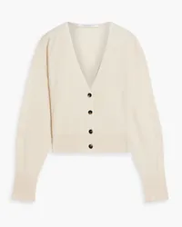 Another Tomorrow Cropped cashmere and wool-blend cardigan - White White