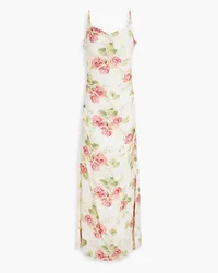 byTiMo Draped floral-print satin maxi dress - Pink Pink