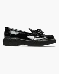 TOD'S Tasseled patent-leather loafers - Black Black