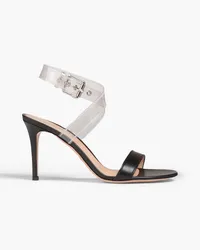 Gianvito Rossi PVC-trimmed leather sandals - Black Black