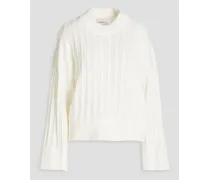 Hi Knit ribbed cotton sweater - White
