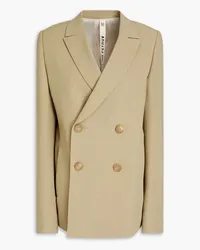 Petar Petrov Double-breasted wool-blend twill blazer - Neutral Neutral