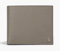 Textured-leather wallet - Gray